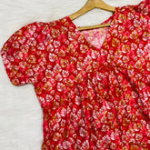 Feeding Frock Alia Cut, Free Size, Ankle Length, Tie-Up, Puff Sleeve Sleepwear in Softest Cotton Fabric (Bra Size 34"-38" | 50”-52″ length)